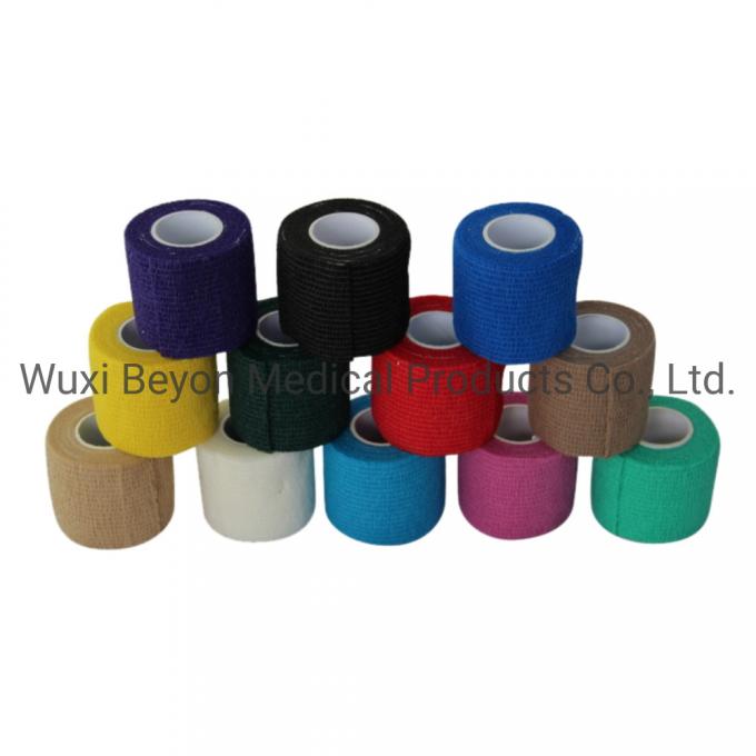 Wholesale Non-Woven Cohesive Elastic Bandage Co-Flex Self-Adhesive Wrap